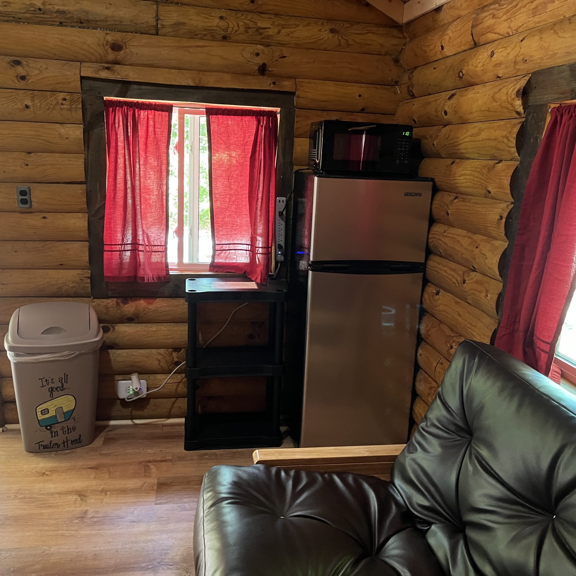 kitchen in primitive cabin