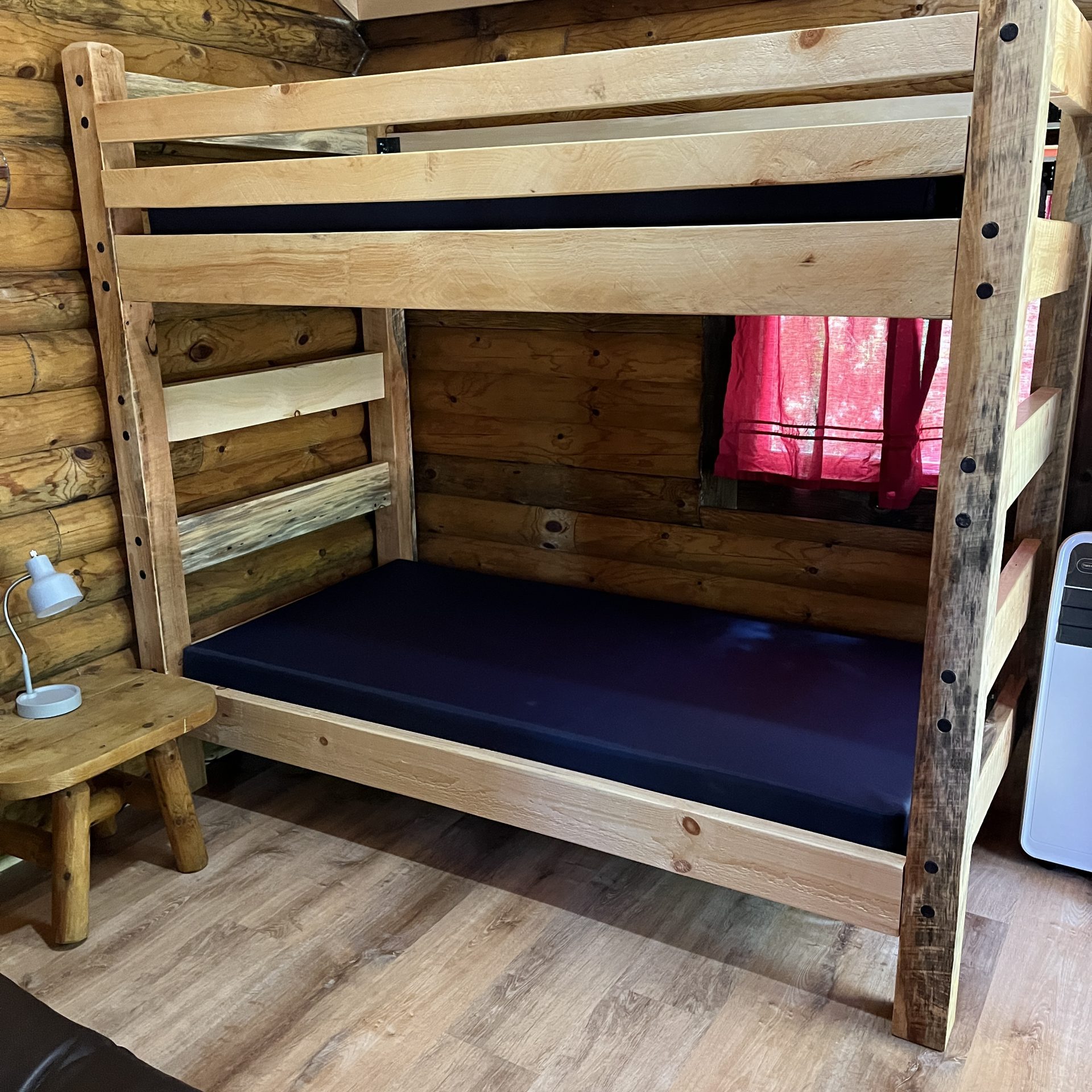bunk bed in primitive cabin