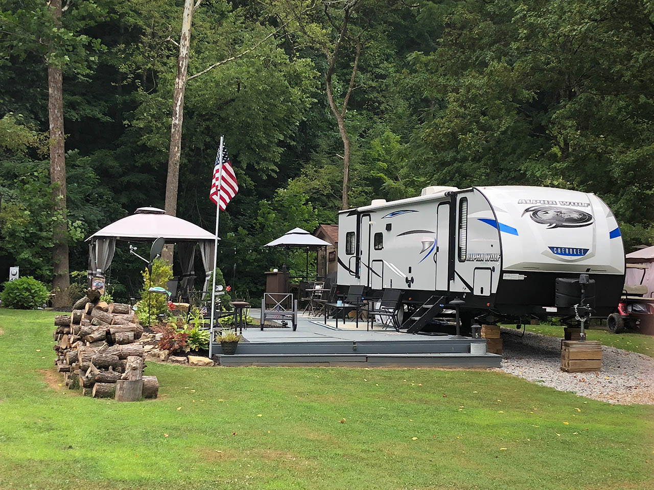 Seasonal Campsite at Gateway Park Campground in Hillsdale MI