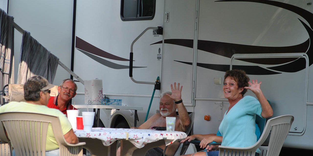 Family enjoying a camping trip at Gateway Park Campground in Hillsdale MI