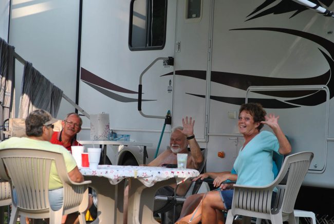 Family enjoying a camping trip at Gateway Park Campground in Hillsdale MI